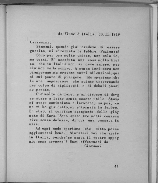 Lettere di un legionario fiumano